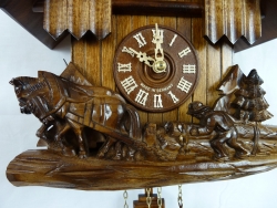 8 Day Horse Team Carved Chalet