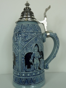 Antique Thewalt Blue knight Stein