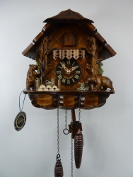 404QM Engstler/Alexander Taron Carved Bears Quartz Cuckoo Clock