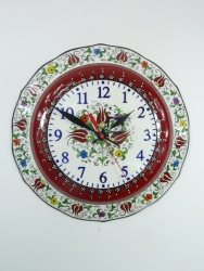 Large Red Turkish Plate Clock